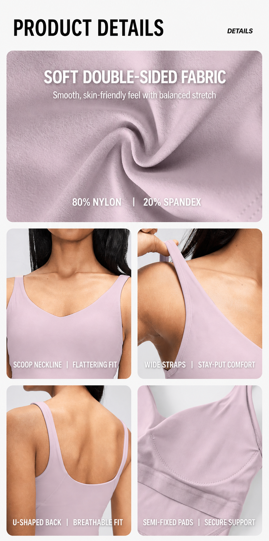 SMOVOV Wholesale Padded Longline Sports Bra OEM ODM Private Label Custom Women's Yoga Fitness Activewear Manufacturer Bulk Order