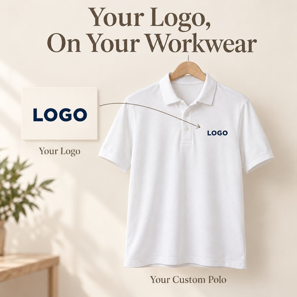 Custom Logo Polo Shirt – 100% Cotton Workwear | smovov