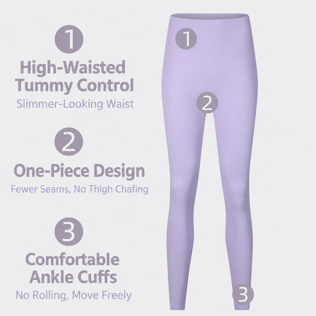 Women's High-Waisted 7/8 Workout Leggings | Sculpting Yoga Pants – SMOVOV