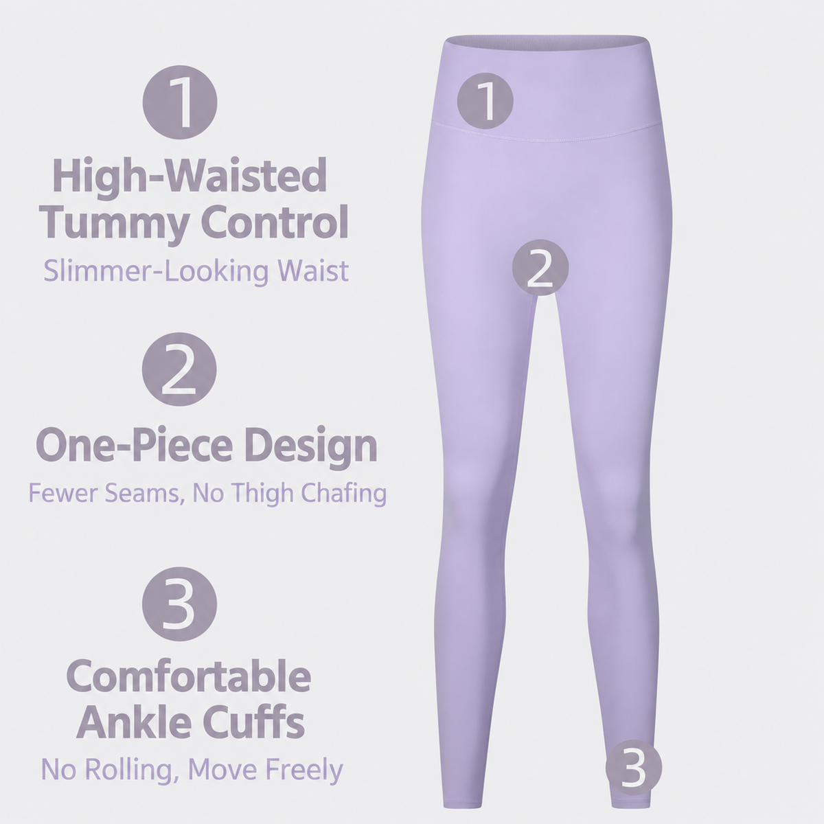Women's High-Waisted 7/8 Workout Leggings | Sculpting Yoga Pants – SMOVOV