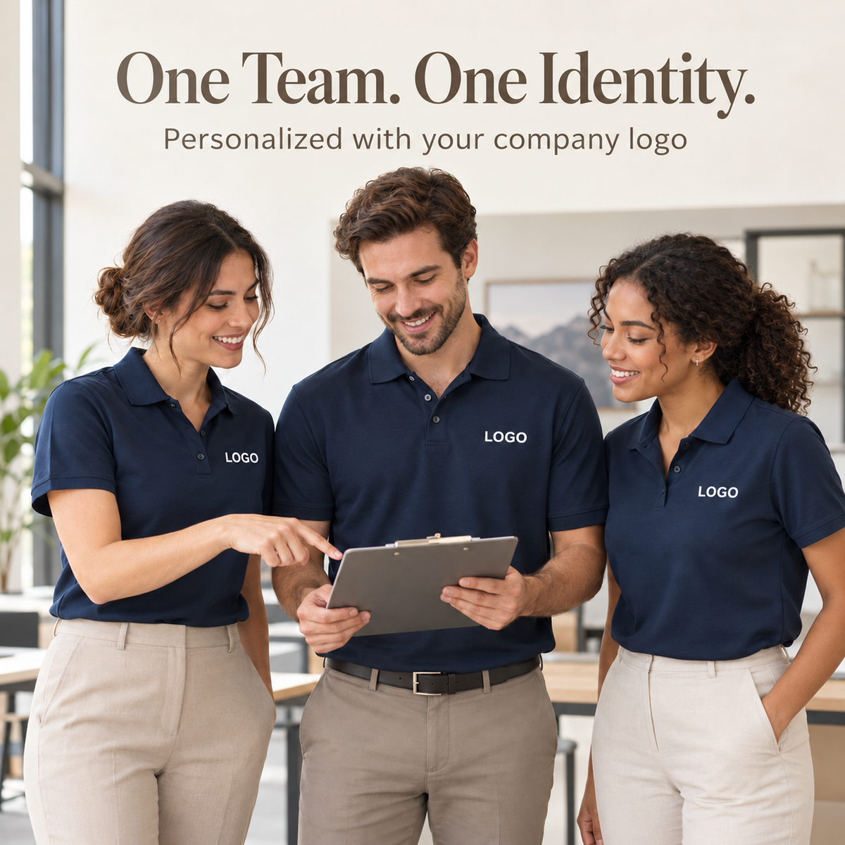 Custom Logo Polo Shirt – 100% Cotton Workwear | smovov