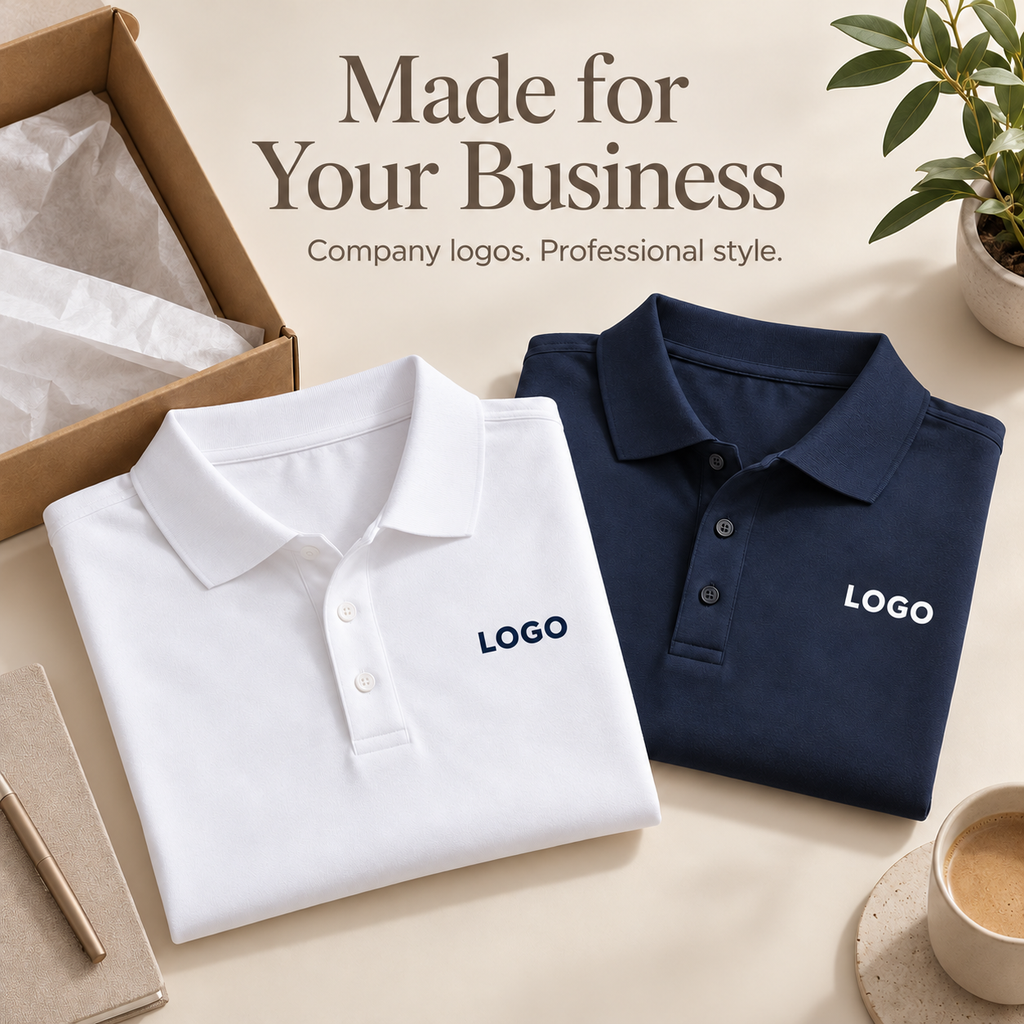 Custom Logo Polo Shirt – 100% Cotton Workwear | smovov